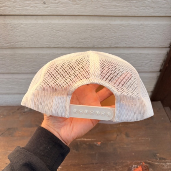 vintage ESSO gas no trouble trucker hat mesh white snapback - Picture 3 of 4